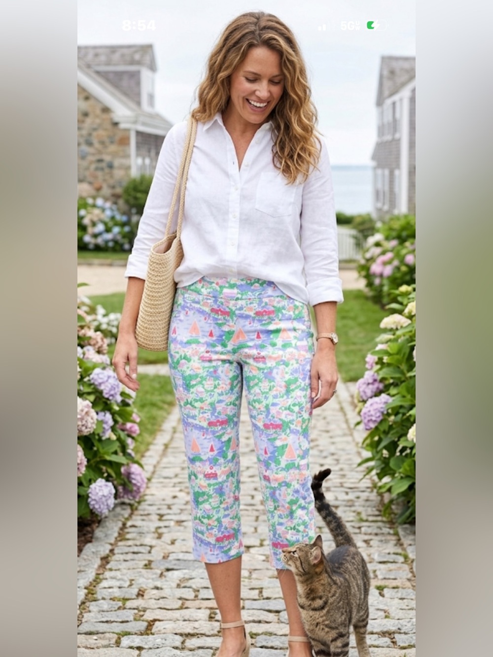 Kim Rogers Multicolor Seaside Print Pants